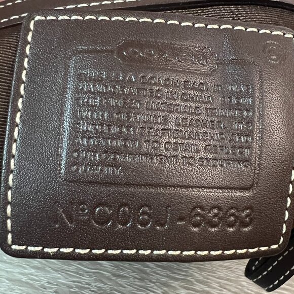 Coach 6363 Soho Hampton Signature Buckle Flap Baguette Shoulder Bag Brown - Picture 2 of 7